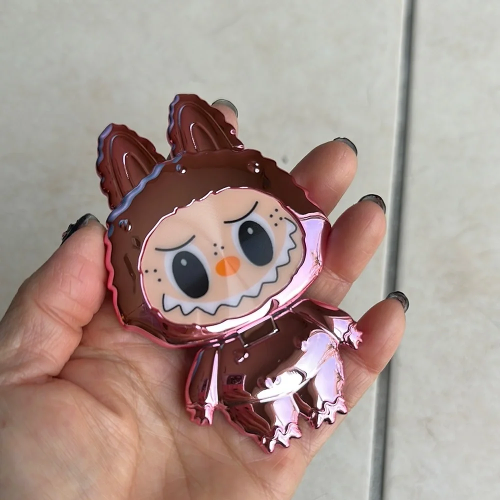 Pink Lafufu Monster Character Phone Stand and Mirror